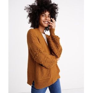 XXS Madewell Bobble Cardigan Sweater in Antique Gold
